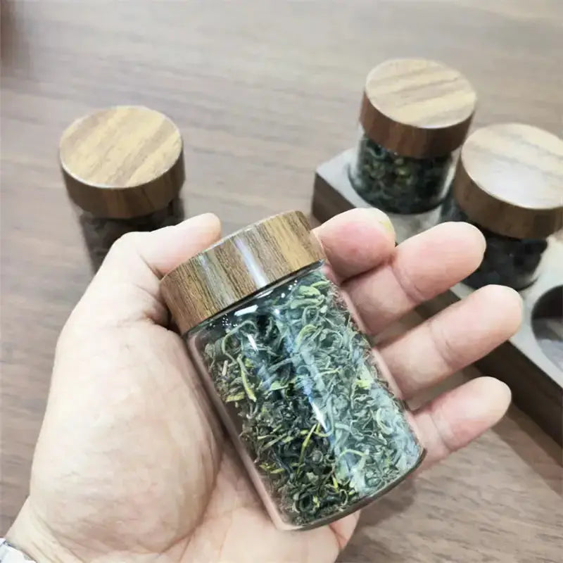 Small tea can coffee bean storage can display glass sealed can Nexellus