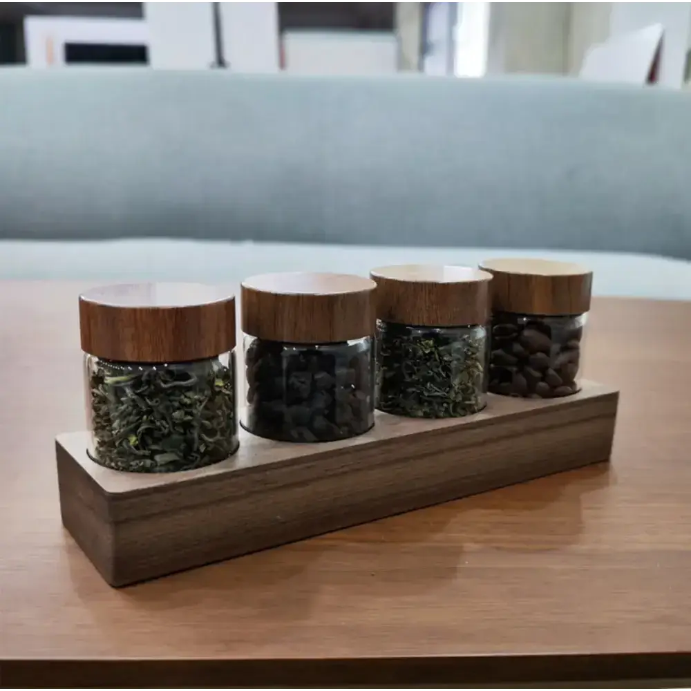 Small tea can coffee bean storage can display glass sealed can Nexellus