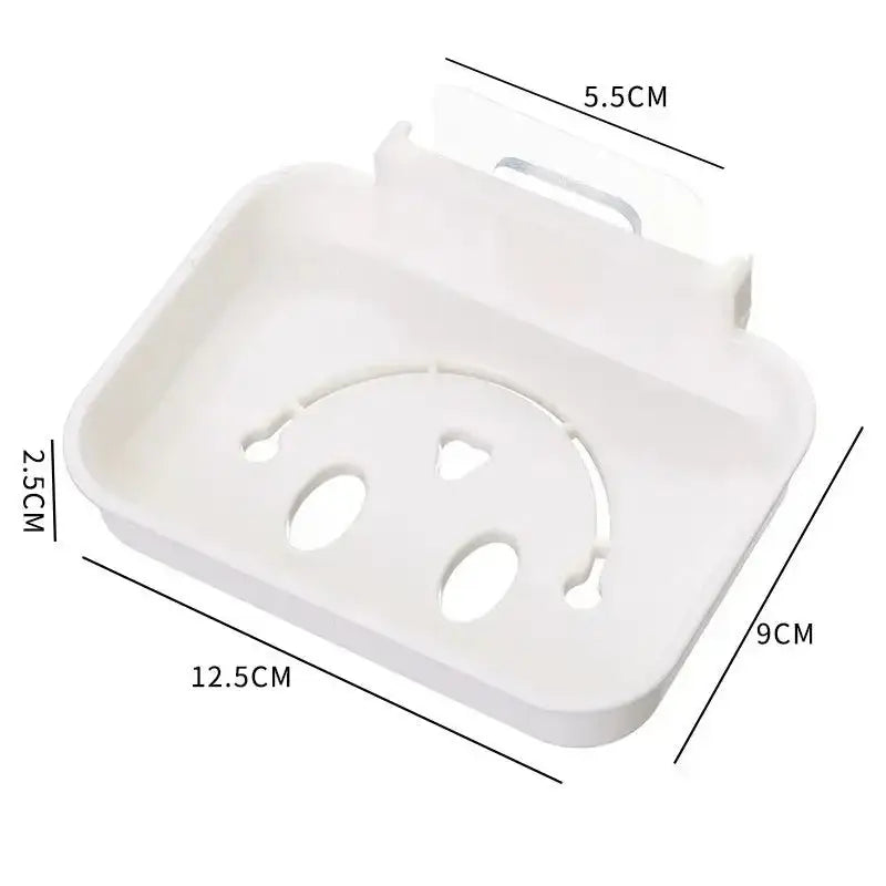 Smiley free punching soap rack bathroom drain soap box toilet soap Nexellus