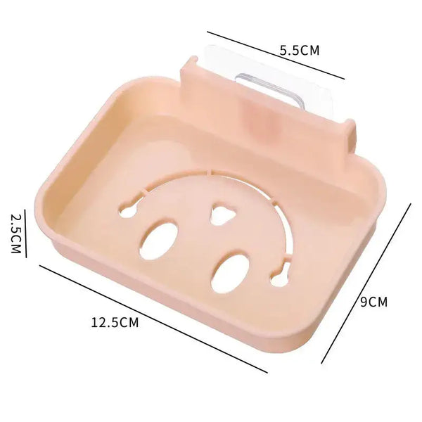 Smiley free punching soap rack bathroom drain soap box toilet soap Nexellus