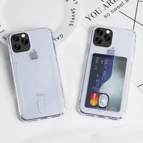 Soft tpu clear case with card slot - for iphone 11 pro max