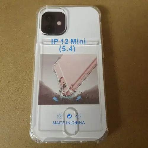 Soft tpu clear case with card slot - for iphone 12 mini