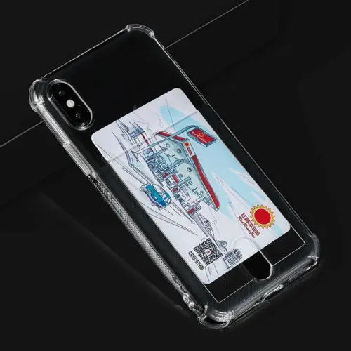 Soft tpu clear case with card slot - for iphone x / xs