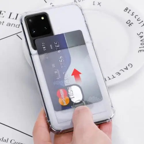 Soft tpu clear case with card slot - for samsung s20 ultra