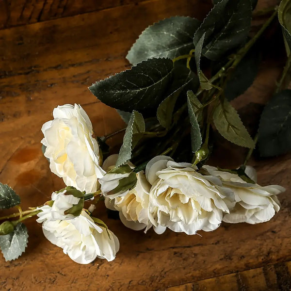 Soft white cottage rose stem - Single Stem Flowers