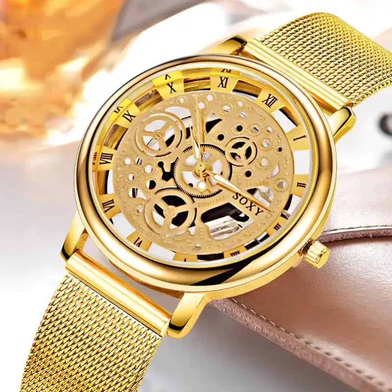 Soxy luxury skeleton men watch women wrist watches fashion montre Nexellus