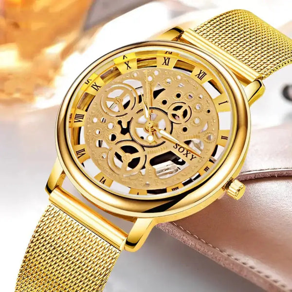 Soxy luxury skeleton men watch women wrist watches fashion montre Nexellus