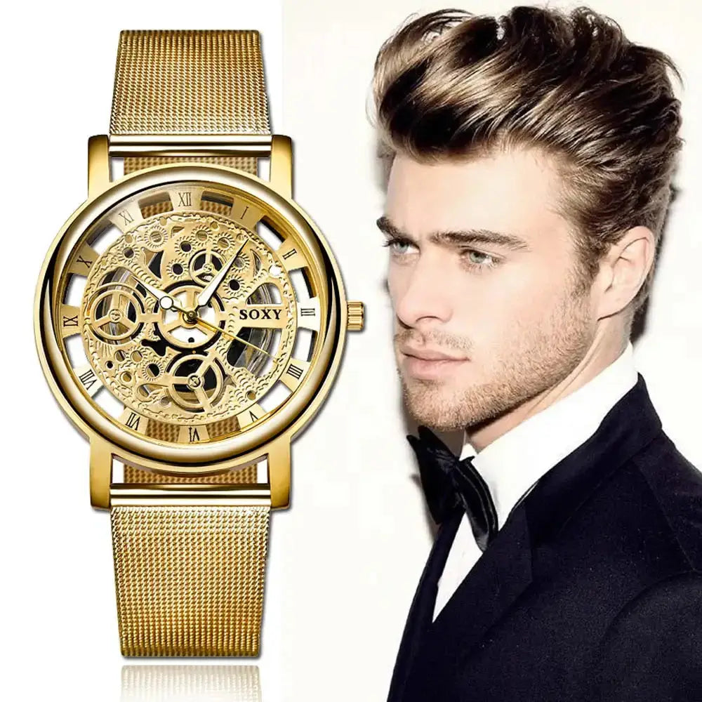 Soxy luxury skeleton men watch women wrist watches fashion montre Nexellus