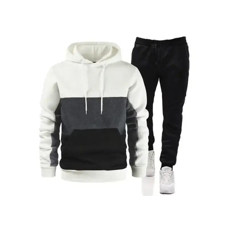 Spliced color men's hoodie sweatshirt loose casual suit Nexellus