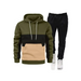 Spliced color men's hoodie sweatshirt loose casual suit Nexellus