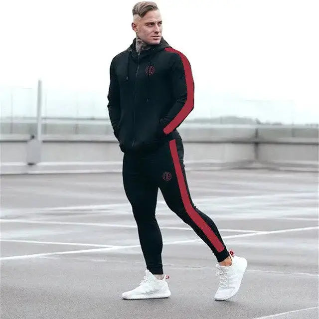 Sport man tracksuit running gym men set sport clothing set joggers Nexellus