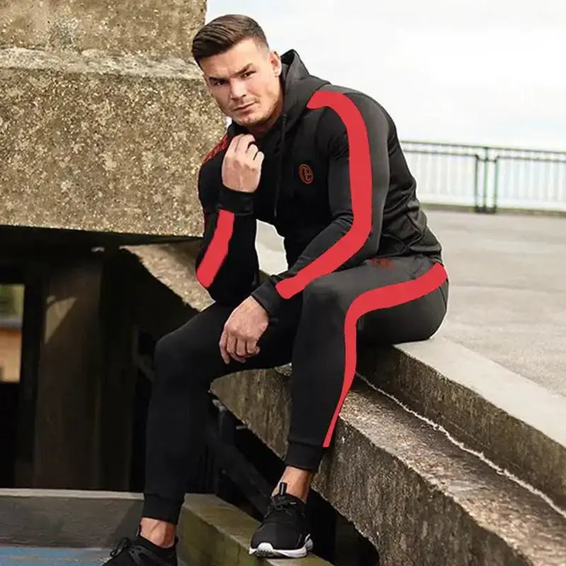 Sport man tracksuit running gym men set sport clothing set joggers Nexellus