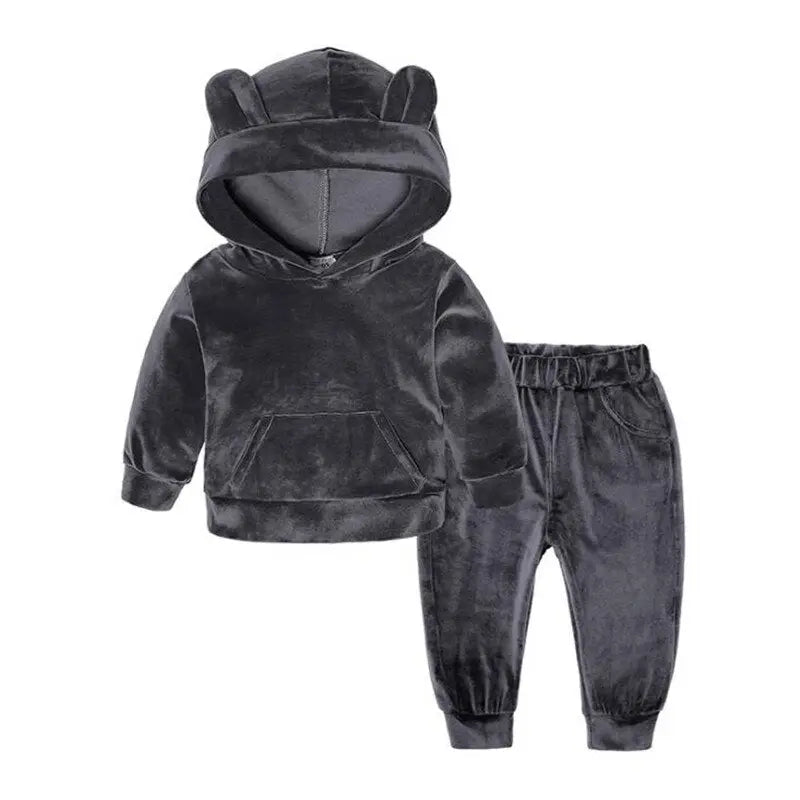 Sport Suit Children Clothing Sets Boys Girls Outfits Winter Gold Velvet Tracksuit Autumn Boy Clothes 1 2 3 4 5 6 7 8 Years Nexellus