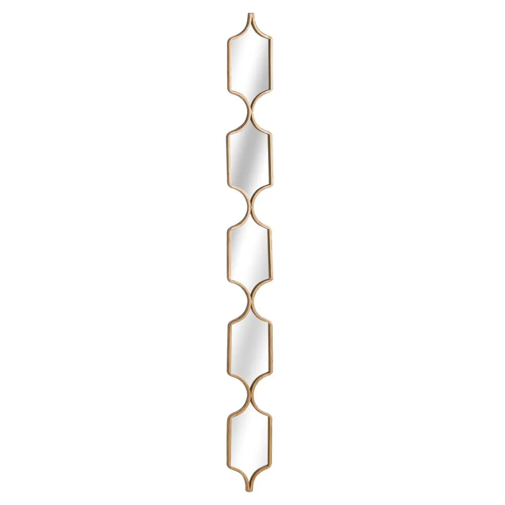 Square decorative hanging collage mirror in gold - Wall