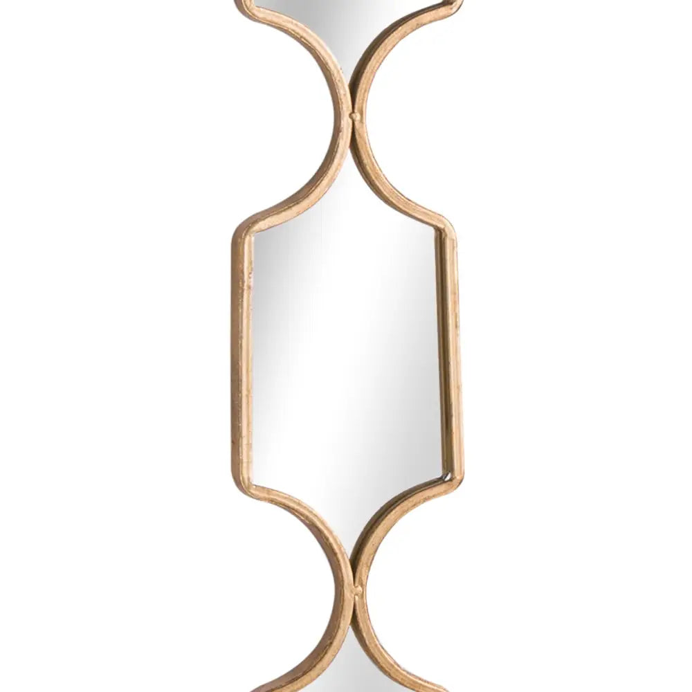 Square decorative hanging collage mirror in gold - Wall