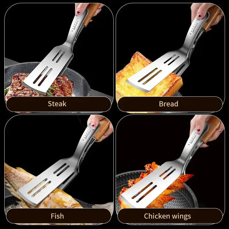 Stainless steel fried fish clip multi-function fried shovel steak clip Nexellus