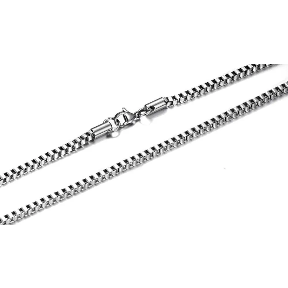 Stainless Steel Men's Jewelry Box Chain Necklace - Nexellus