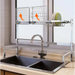 Stainless steel sink drain rack kitchen shelf diy bowl dish cutlery Nexellus