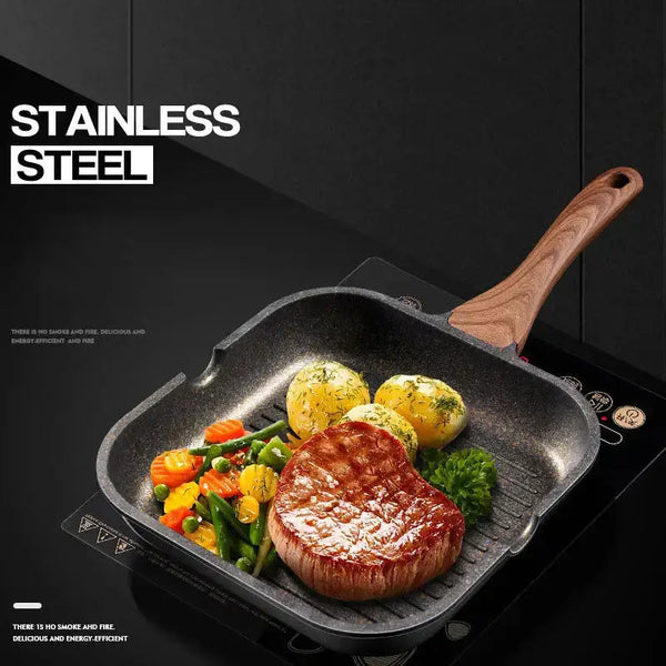 Steak frying pan multifunctional steak frying special pot stripe rice Nexellus