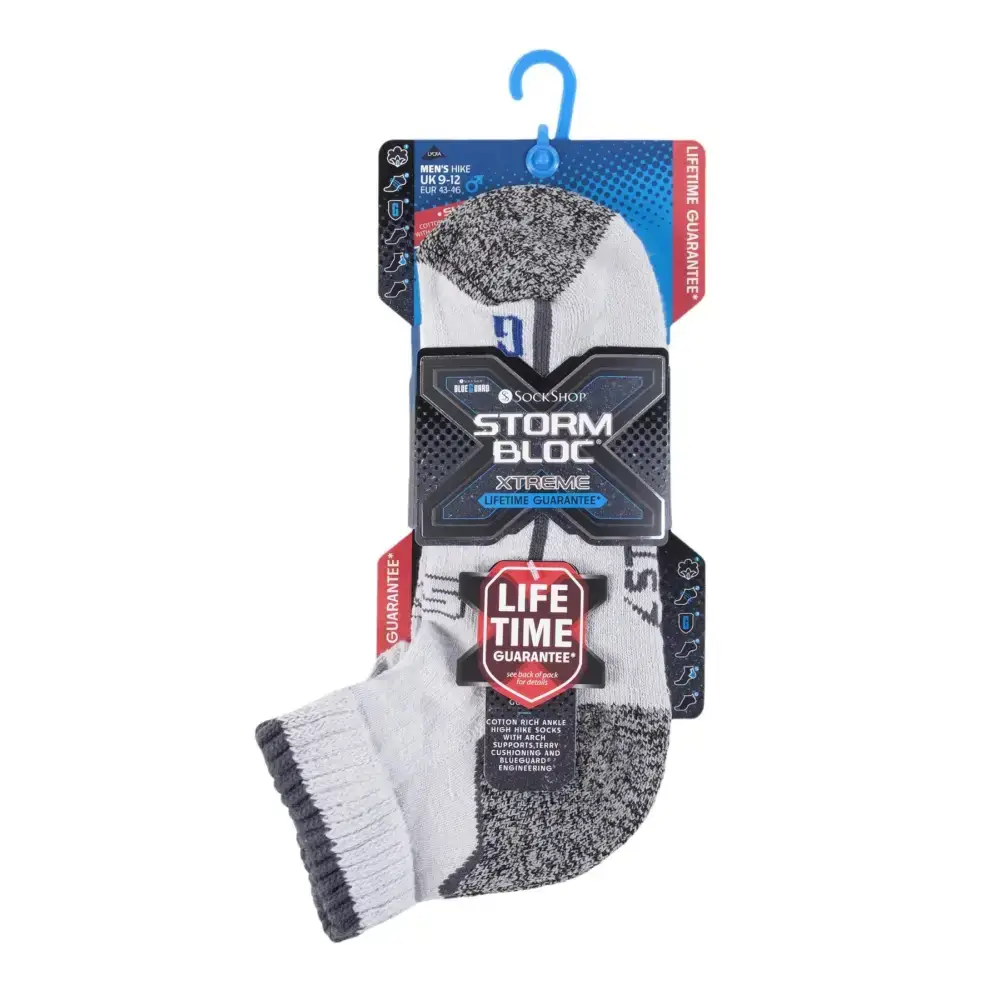 Storm bloc - 1 pair mens cotton ankle socks (6-8.5 / ecru) Nexellus