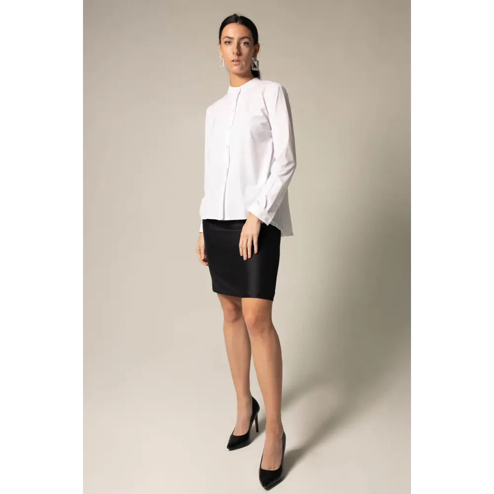 Stylish Pleated Blouse in White - Nexellus