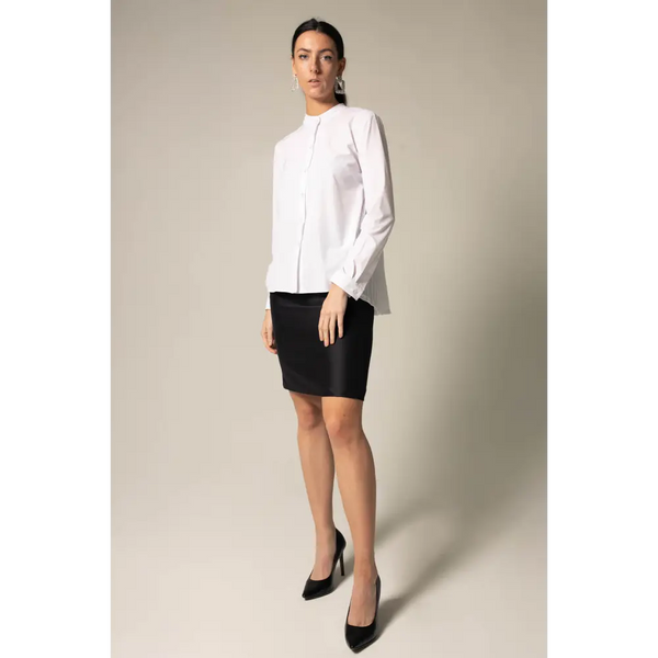 Stylish Pleated Blouse in White - Nexellus