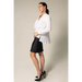 Stylish Pleated Blouse in White - Nexellus