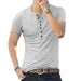 Summer men's short sleeve men's t-shirt henley collar slim fit men's Nexellus