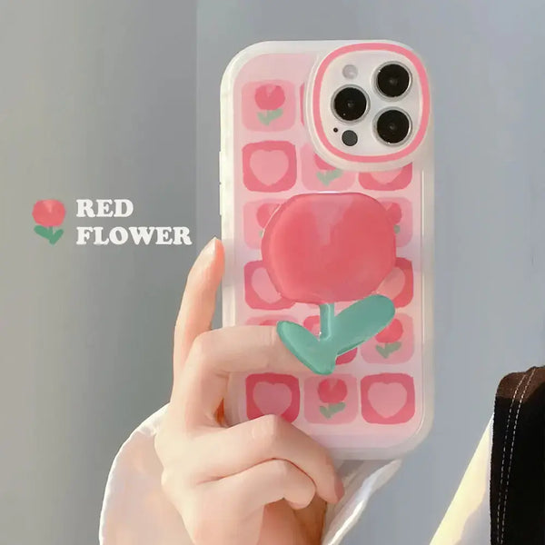 Summer tulips for iphone 13 cases precise hole position pvc mobile Nexellus