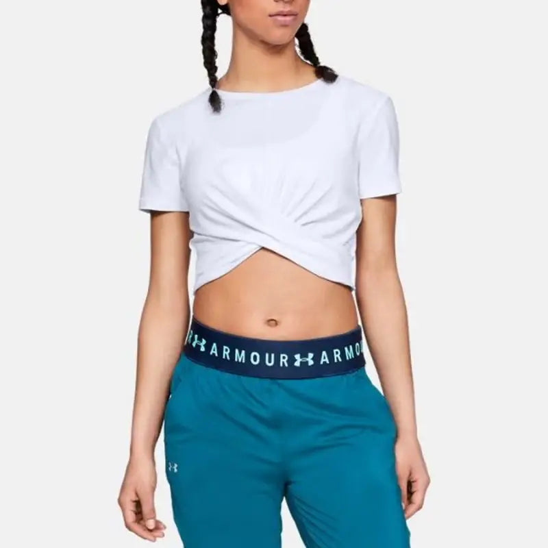 T-shirt under armor lightweight lux crop tee w 1305484-100