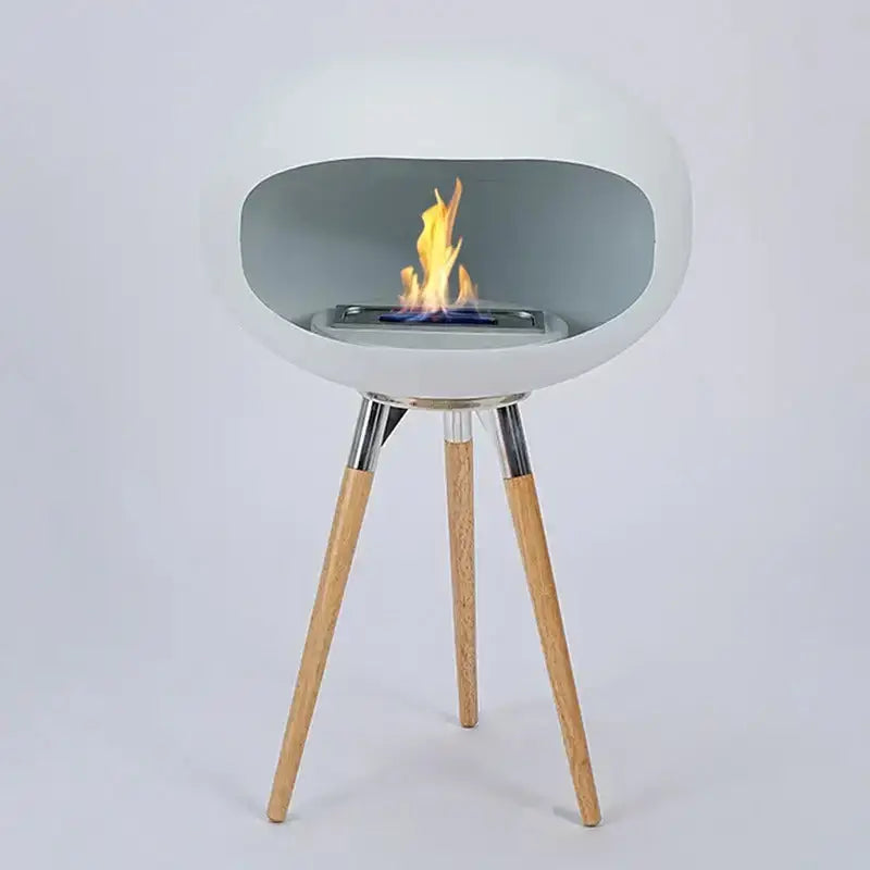 Tall fireplace real stove outdoor interior decoration simple modern Nexellus