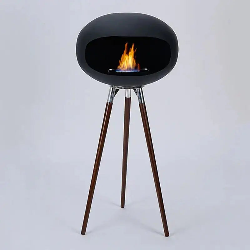 Tall fireplace real stove outdoor interior decoration simple modern Nexellus