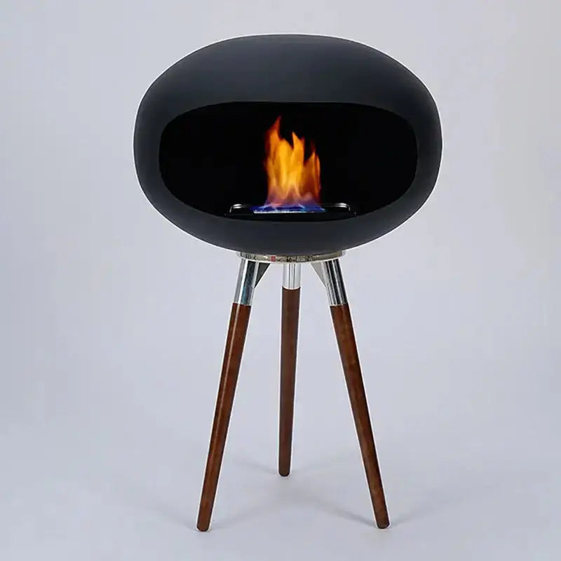 Tall fireplace real stove outdoor interior decoration simple modern Nexellus