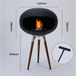 Tall fireplace real stove outdoor interior decoration simple modern Nexellus