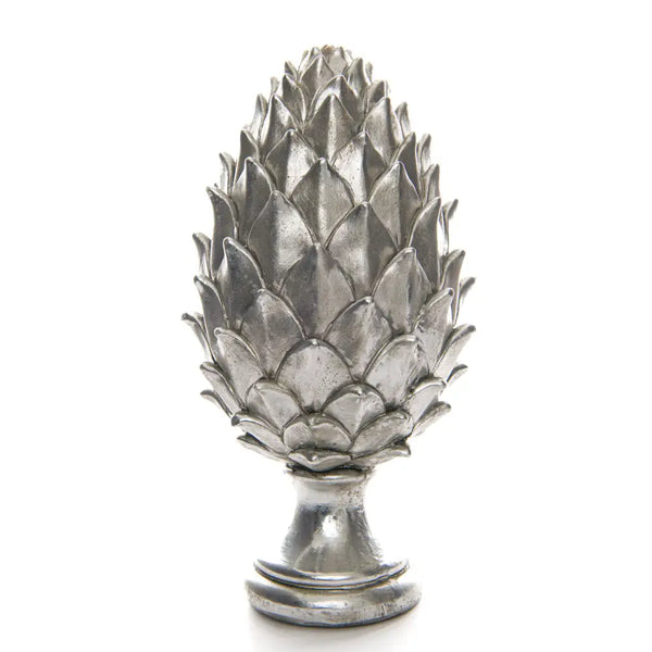 Tall silver pinecone finial - Ornaments