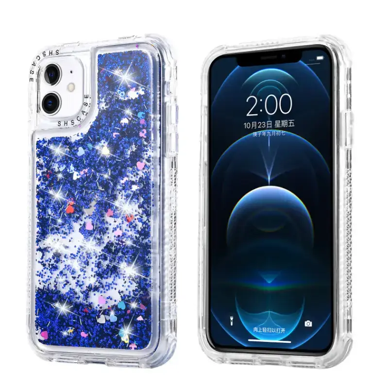 Telefoon case voor iphone 13 12 mooie kleurrijke luxe art liquid case Nexellus