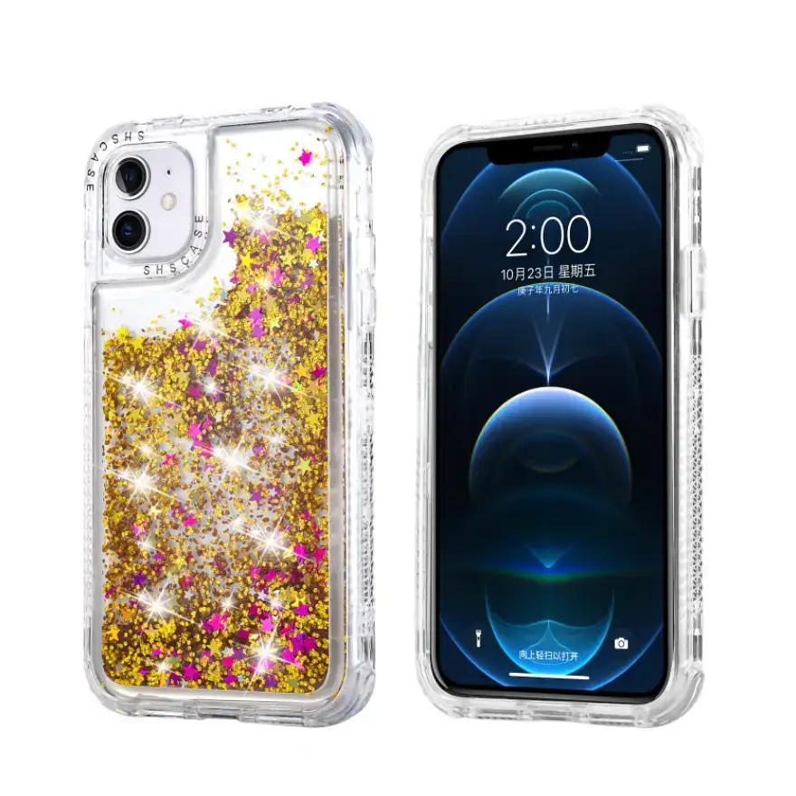 Telefoon case voor iphone 13 12 mooie kleurrijke luxe art liquid case Nexellus