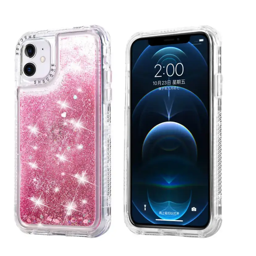 Telefoon case voor iphone 13 12 mooie kleurrijke luxe art liquid case Nexellus