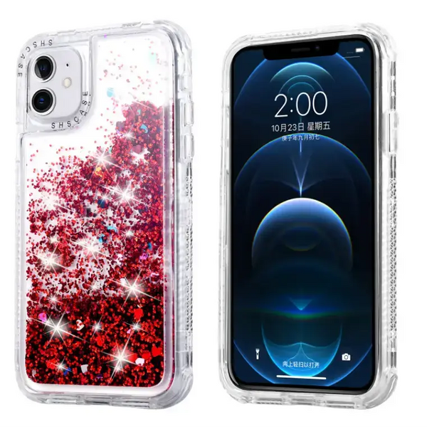 Telefoon case voor iphone 13 12 mooie kleurrijke luxe art liquid case Nexellus