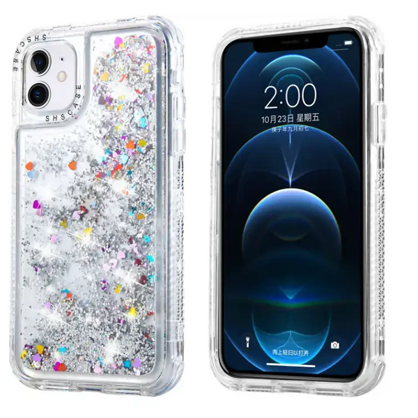 Telefoon case voor iphone 13 12 mooie kleurrijke luxe art liquid case Nexellus