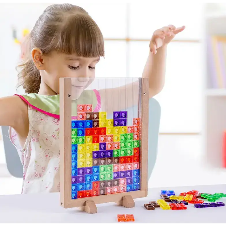 Tetris building blocks jigsaw puzzle toy children 3d three dimensional Nexellus