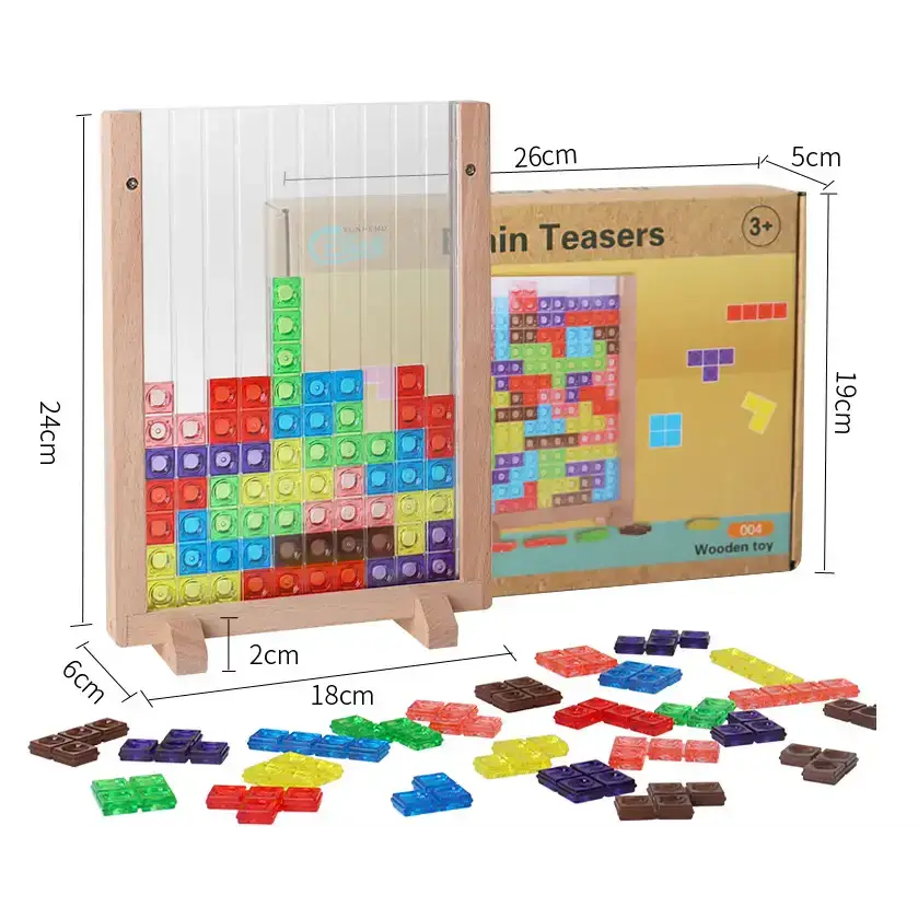 Tetris building blocks jigsaw puzzle toy children 3d three dimensional Nexellus