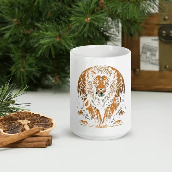 The lion's roar white mug Nexellus