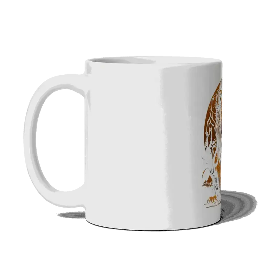 The lion's roar white mug Nexellus