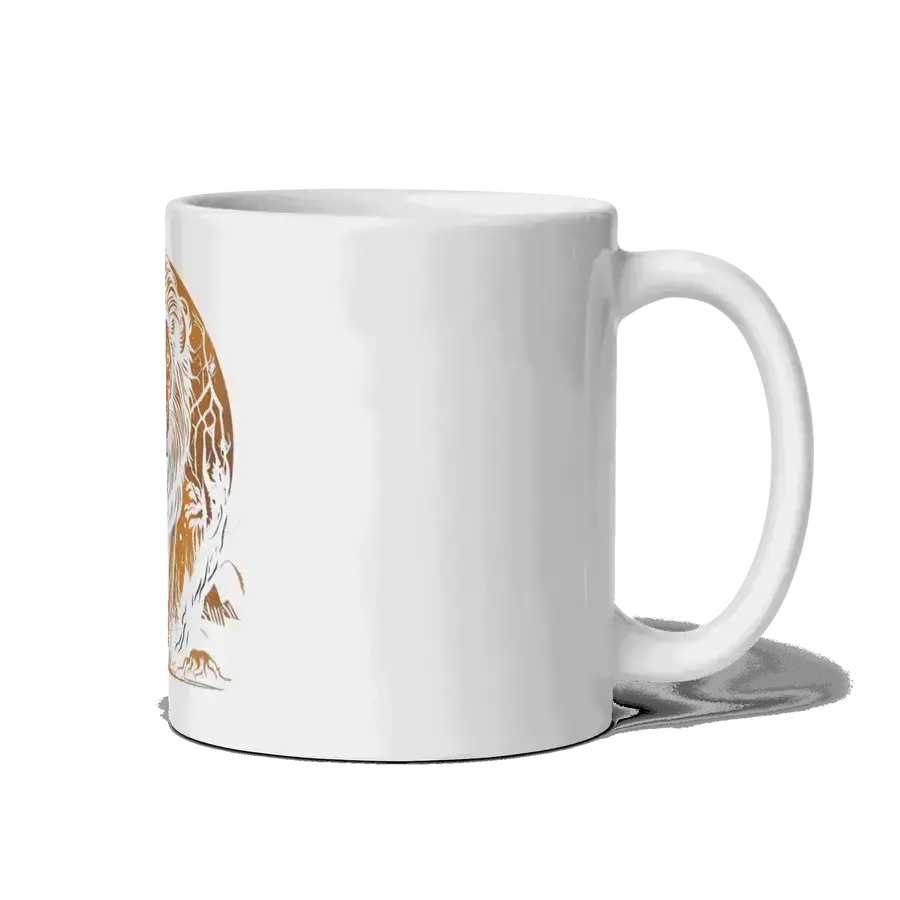 The lion's roar white mug Nexellus