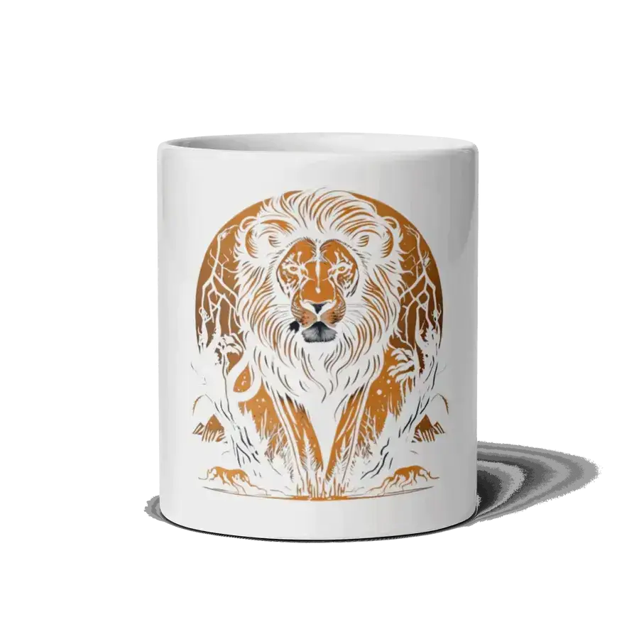 The lion's roar white mug Nexellus