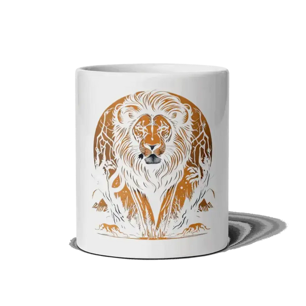 The lion's roar white mug Nexellus