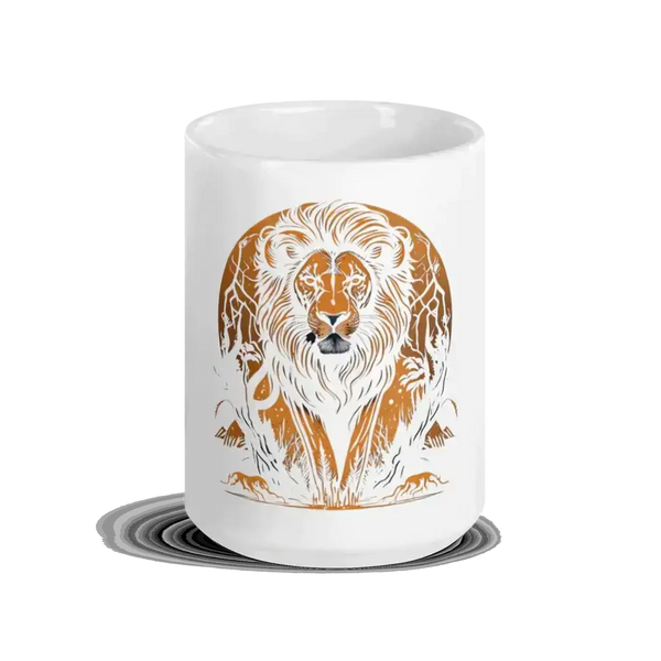 The lion's roar white mug Nexellus