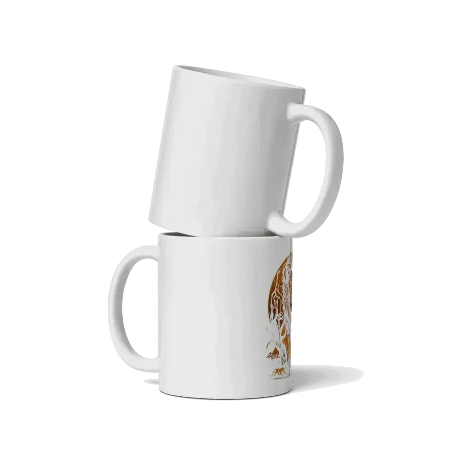 The lion's roar white mug Nexellus