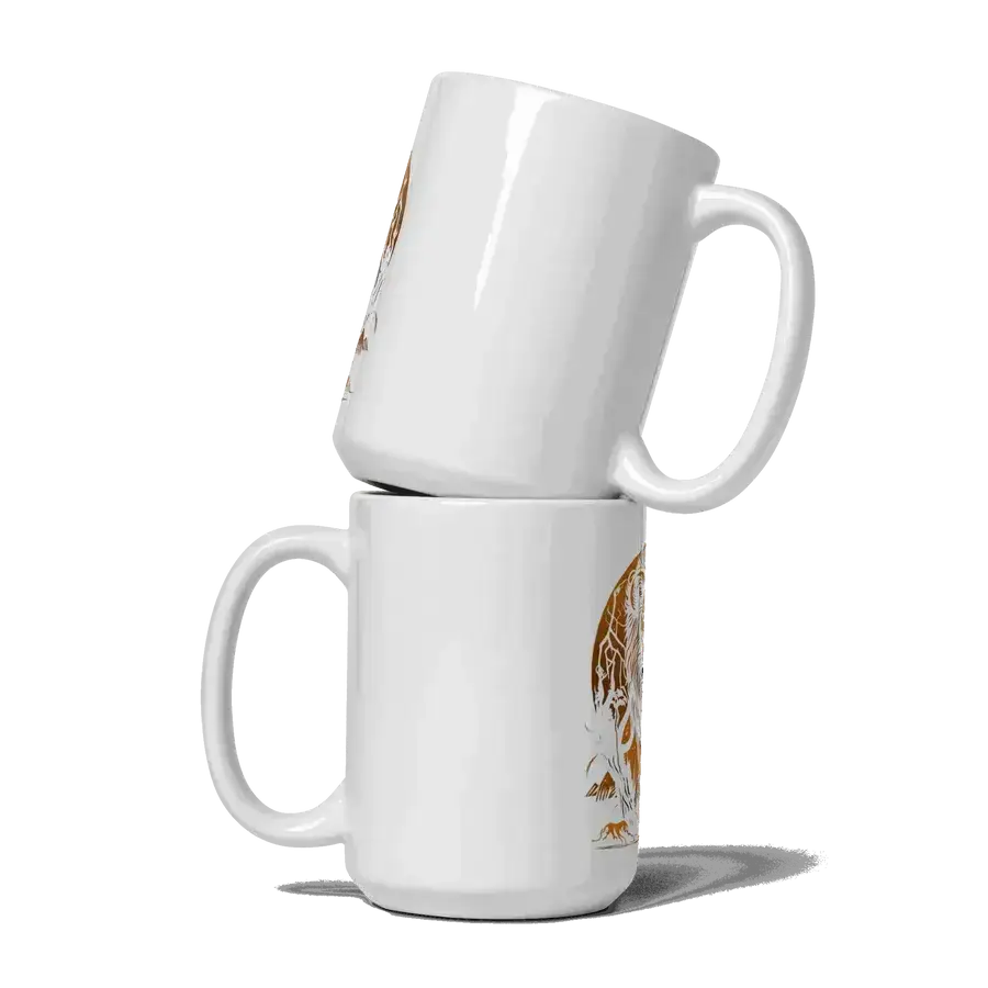 The lion's roar white mug Nexellus